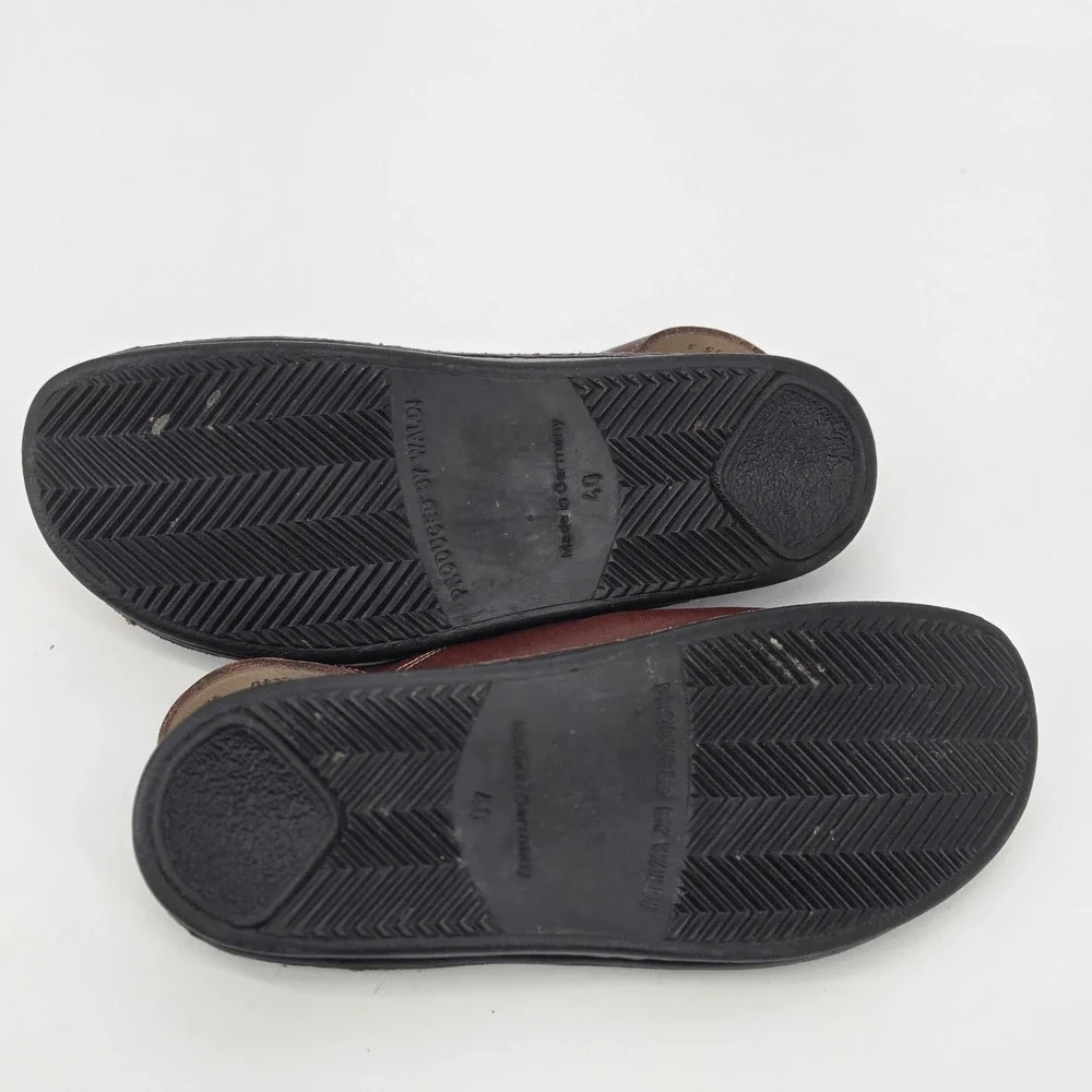 Finn Comfort Baltrum Brown Leather Triple Strap Comfort Men's Sandal EU 40 US 7